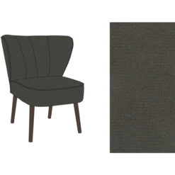 Fink Living BRADY Velvet Polsterstuhl - B 67 Cm - H 76 Cm - T 67 Cm - Stone -Innendekorationen 483917 big 5