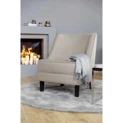 Fink Living DAVE Sessel In Leinenoptik - B 67 Cm - H 81 Cm - T 63 Cm - Rose -Innendekorationen 483960 big 6