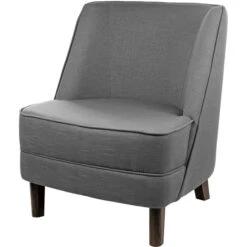Fink Living DAVE Sessel In Leinenoptik - B 67 Cm - H 81 Cm - T 63 Cm - Mittelgrau