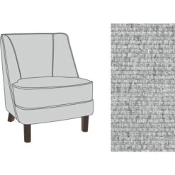 Fink Living DAVE Sessel In Leinenoptik - B 67 Cm - H 81 Cm - T 63 Cm - Hellgrau -Innendekorationen 483964 big 5