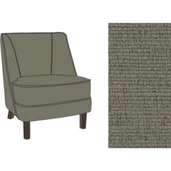 Fink Living DAVE Sessel In Leinenoptik - B 67 Cm - H 81 Cm - T 63 Cm - Stone -Innendekorationen 483965 big 5