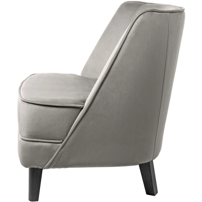 Fink Living DAVE Magic Velvet Sessel - B 67 Cm - H 81 Cm - T 63 Cm - Hellgrau 4 Fink Living DAVE Magic Velvet Sessel - B 67 Cm - H 81 Cm - T 63 Cm - Hellgrau – Bild 2