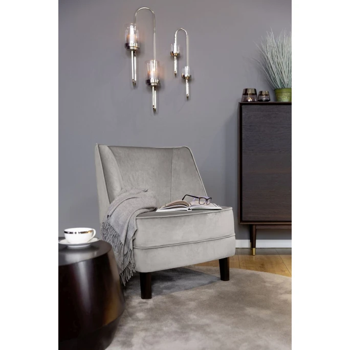 Fink Living DAVE Magic Velvet Sessel - B 67 Cm - H 81 Cm - T 63 Cm - Hellgrau 8 Fink Living DAVE Magic Velvet Sessel - B 67 Cm - H 81 Cm - T 63 Cm - Hellgrau – Bild 6