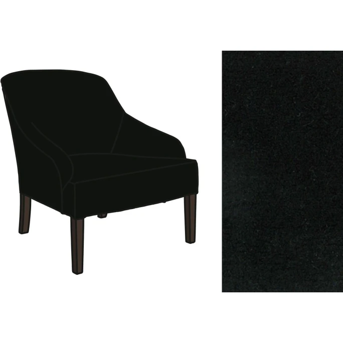 Fink Living COLIN Velvet Sessel - B 73 Cm - H 83 Cm - T 94 Cm - Schwarz 8 Fink Living COLIN Velvet Sessel - B 73 Cm - H 83 Cm - T 94 Cm - Schwarz – Bild 6