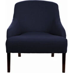 Fink Living COLIN Sessel In Leinenoptik - B 73 Cm - H 83 Cm - T 94 Cm - Blau -Innendekorationen 484023 big 2