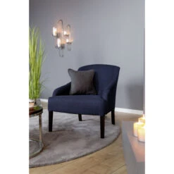 Fink Living COLIN Sessel In Leinenoptik - B 73 Cm - H 83 Cm - T 94 Cm - Blau -Innendekorationen 484023 big 7