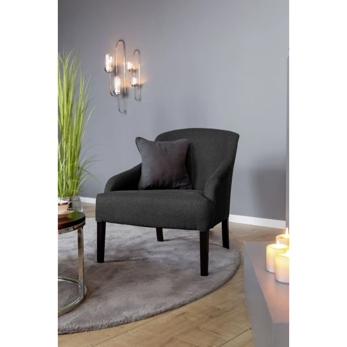 Fink Living COLIN Sessel In Leinenoptik - B 73 Cm - H 83 Cm - T 94 Cm - Dunkelgrau 10 Fink Living COLIN Sessel In Leinenoptik - B 73 Cm - H 83 Cm - T 94 Cm - Dunkelgrau – Bild 8