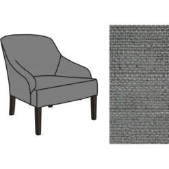 Fink Living COLIN Sessel In Leinenoptik - B 73 Cm - H 83 Cm - T 94 Cm - Mittelgrau -Innendekorationen 484027 big 6