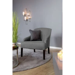 Fink Living COLIN Sessel In Leinenoptik - B 73 Cm - H 83 Cm - T 94 Cm - Mittelgrau -Innendekorationen 484027 big 7
