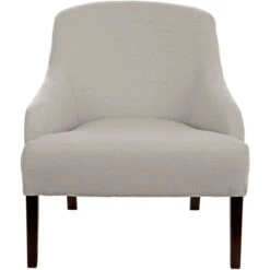 Fink Living COLIN Sessel In Leinenoptik - B 73 Cm - H 83 Cm - T 94 Cm - Creme