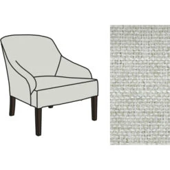 Fink Living COLIN Sessel In Leinenoptik - B 73 Cm - H 83 Cm - T 94 Cm - Creme -Innendekorationen 484030 big 5