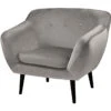 Fink Living AUDRY Magic Velvet Sessel - B 97 Cm - H 83 Cm - T 81 Cm - Zink -Innendekorationen 484035 big 0