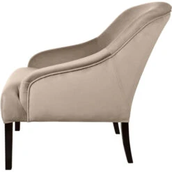 Fink Living COLIN Magic Velvet Sessel - B 73 Cm - H 83 Cm - T 94 Cm - Creme -Innendekorationen 484038 big 2
