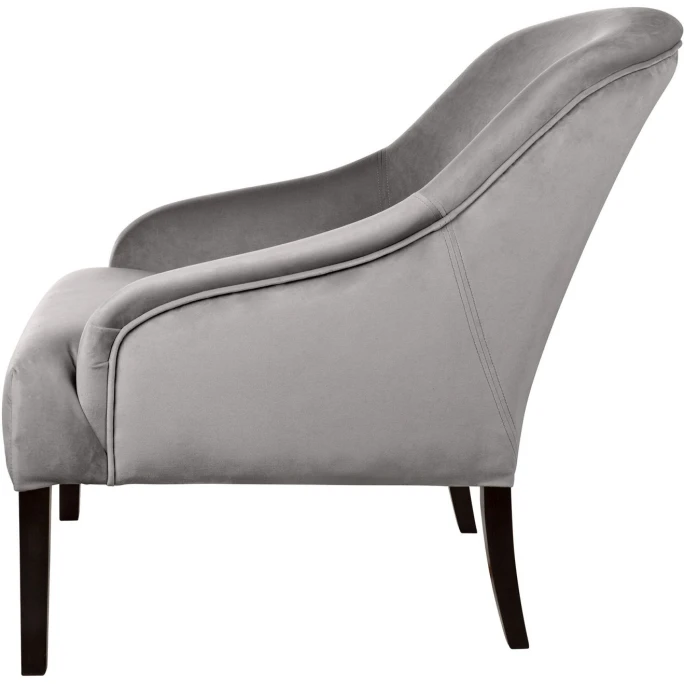 Fink Living COLIN Magic Velvet Sessel - B 73 Cm - H 83 Cm - T 94 Cm - Hellgrau 5 Fink Living COLIN Magic Velvet Sessel - B 73 Cm - H 83 Cm - T 94 Cm - Hellgrau – Bild 3