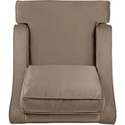 Fink Living STUART Magic Velvet Sessel - B 84 Cm - H 94 Cm - T 100 Cm - Taupe -Innendekorationen 484076 big 3
