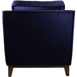 Fink Living STUART Velvet Sessel - B 84 Cm - H 94 Cm - T 100 Cm - Dunkelblau -Innendekorationen 484079 big 2