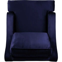 Fink Living STUART Velvet Sessel - B 84 Cm - H 94 Cm - T 100 Cm - Dunkelblau -Innendekorationen 484079 big 3