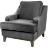 Fink Living STUART Velvet Sessel - B 84 Cm - H 94 Cm - T 100 Cm - Grau -Innendekorationen 484081 big 0