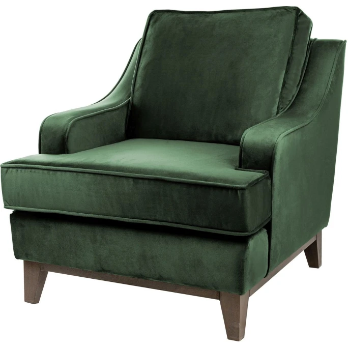 Fink Living STUART Velvet Sessel - B 84 Cm - H 94 Cm - T 100 Cm - Grün 3 Fink Living STUART Velvet Sessel - B 84 Cm - H 94 Cm - T 100 Cm - Grün