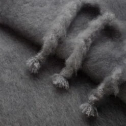 Grafit Mohairdecke, 130 X 180 Cm