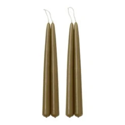 Blossom Kerze, 4 Stück, Olivgrün