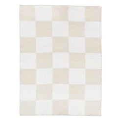 Ala Überwurf, 130 x 180 cm, Weiß - Sandbeige