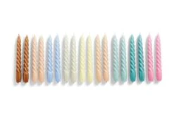 Hay Spiralkerzen, 6er Set, Grau Beige – Zitrusgelb – Nude -Innendekorationen Candle Twist model