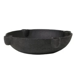 Ferm LIVING Bowl Kerzenhalter, Groß, Dunkle Keramik