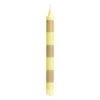 Hay Stripe Kerze, Hellgelb - Beige -Innendekorationen HA541144 Stripe Candle light yellow and beige EE