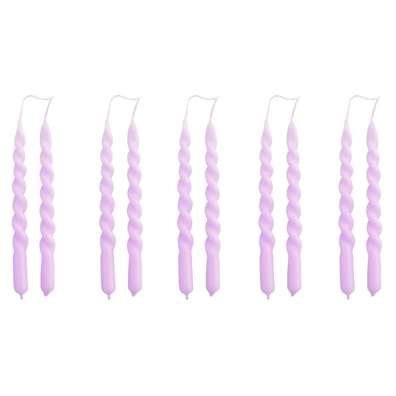 Hay Mini Swirl Kerzen, 10 Stück, Lila 3 Hay Mini Swirl Kerzen, 10 Stück, Lila