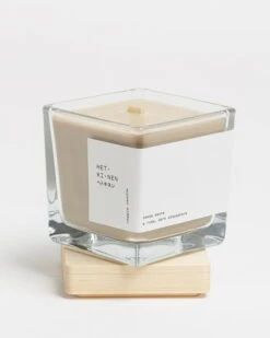 Veggie Wachskerze, Smoke Sauna -Innendekorationen Hetkinen Veggie candle smoke sauna square open