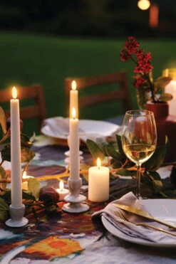 LED Stumpenkerze, 5 X 7,5 Cm, Nordic White -Innendekorationen Honest Work MMM3682 033