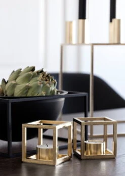 By Lassen Kerzenhalter Kubus T, Vergoldet -Innendekorationen IMGL7096role