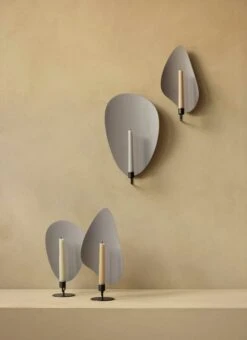 Menu Flambeau Kerzenhalter, 30 Cm, Brüniertes Messing - Grau -Innendekorationen MENU Flambeau Candle Holder Wall Table 5