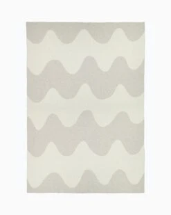 Marimekko Lokki Decke, Weiß – Beige -Innendekorationen MM 211 lokki neulottu huopa 130x180 070883 183 FR2
