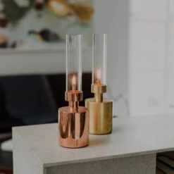 Klong Öllampe Patina, Mini, Messing -Innendekorationen Patina mini copper and brass square