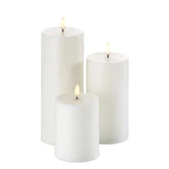 LED Stumpenkerze, 7,8 X 10 Cm, Nordic White -Innendekorationen UYUNI Lighting ul pi nw78015 LED pillar candle 210 deco