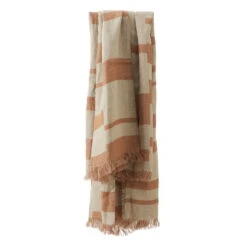 Oras Decke, 140 x 190 cm, Brown Sugar – Natur -Innendekorationen anno oras linen throw 140x190 brown sugar natural ee
