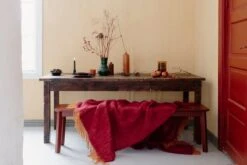 Revontuli Mohairdecke, Rostorange - Bordeauxrot 10 Revontuli Mohairdecke, Rostorange - Bordeauxrot -Innendekorationen lapuankankurit revontuli blanket rust bordeaux 3