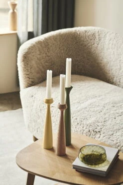 Rose Kerzenhalter, Olivgrün -Innendekorationen yellowwarm roseolive green